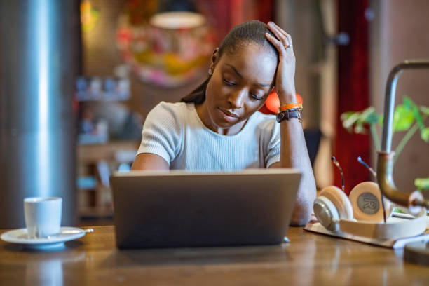 istock Tired businesswoman. 1212823827