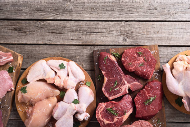istock Assortment of meat and seafood 1212824117