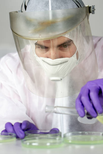 istock Scientist working in corona virus vaccine development laboratory research facility. 1212825497