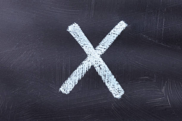 istock Letter X of the alphabet written with chalk 1212830842