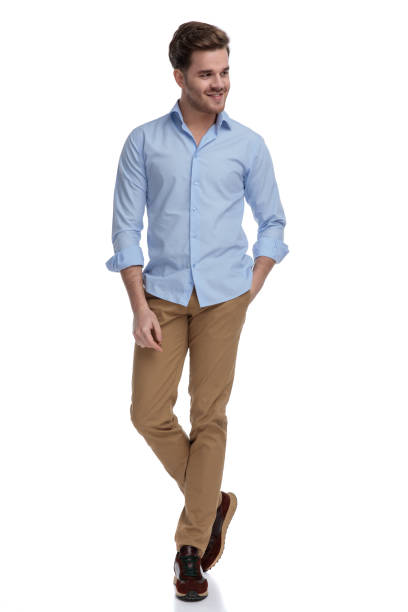 istock Charming casual man looking away and smiling 1212831535