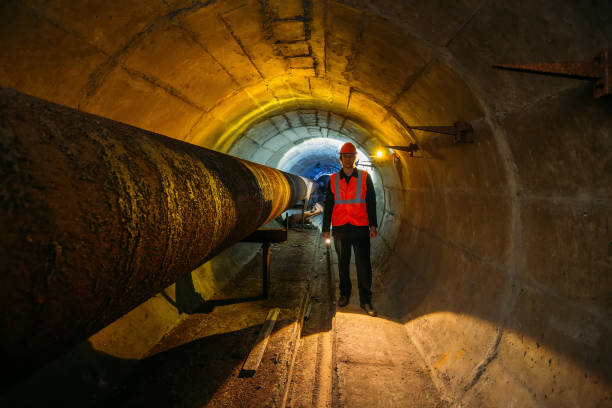 istock Tunnel worker examines pipeline in underground tunnel 1212837074