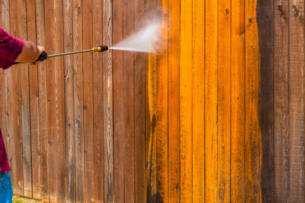 istock Time to clean the fence with a pressure washer 1212846790
