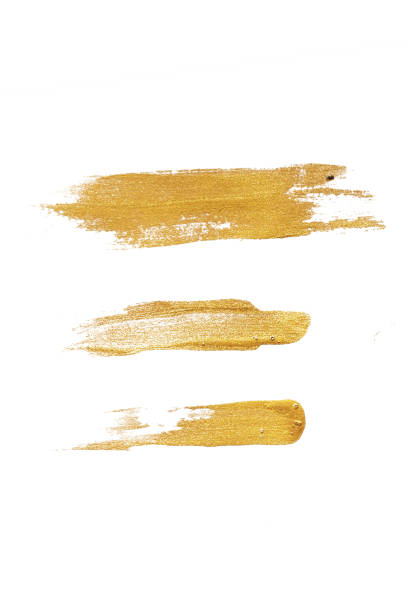 istock Abstract gold glittering textured art illustration. Abstract gold glittering textur. Gold watercolor texture paint stain abstract illustration set 1212853253