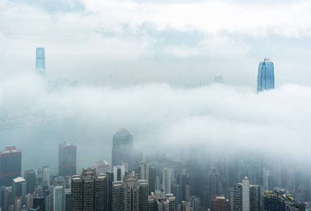 istock Foggy city 1212855616
