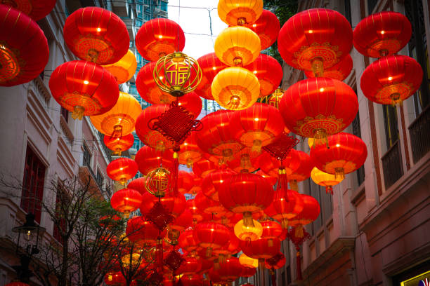 Red Lanterns Red lanterns using for celebrate the Chinese New Year. chinese lantern lily photos stock pictures, royalty-free photos & images