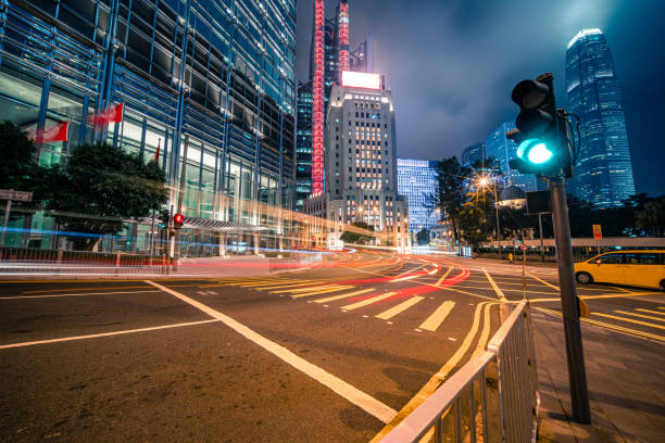 istock Hong Kong skyscrapers lit up against night sky 1212864266