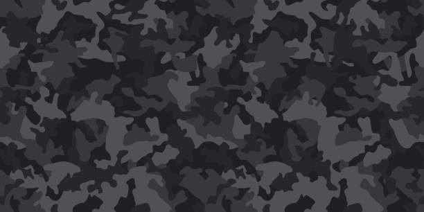 illustrations, cliparts, dessins animés et icônes de motif de camouflage sans couture. texture kaki, illustration vectorielle. fond d’impression camo. décor de style militaire abstrait - camouflage