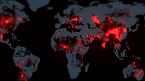 istock Covid 19 coronavirus virus spreads earth world map 3d rendering 1212874750