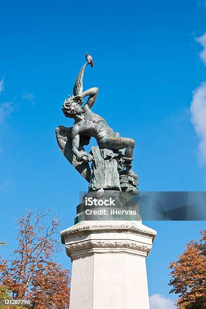 Fountain Of The Fallen Angel Stock Photo - Download Image Now - Angel, Animal Body Part, Animal Wing