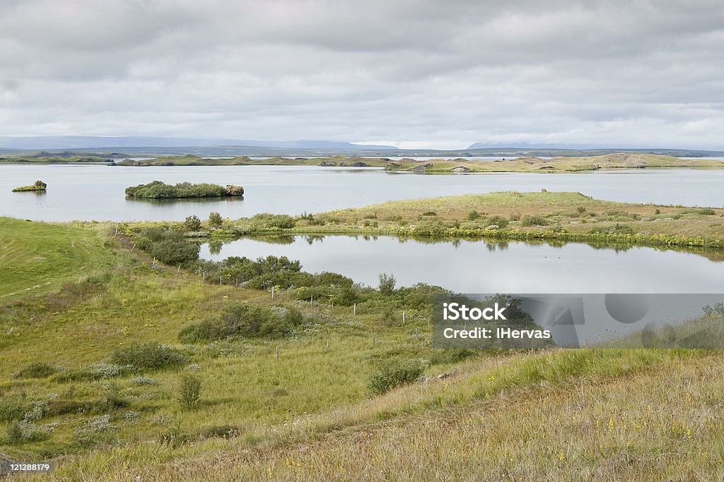 Mývatn lake (Islândia - Foto de stock de Basalto royalty-free
