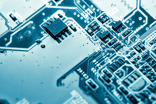 Abstract,close up of Mainboard Electronic background.\n(logic board,cpu motherboard,circuit,system board,mobo)