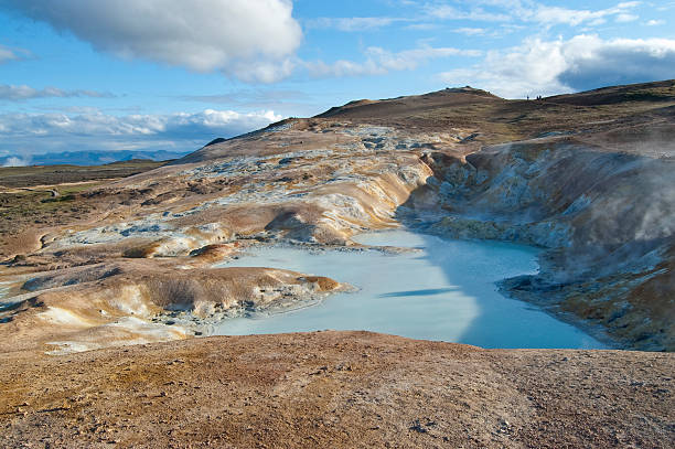 sulphurous озеро - sulphur landscape fumarole heat стоковые фото и изображения
