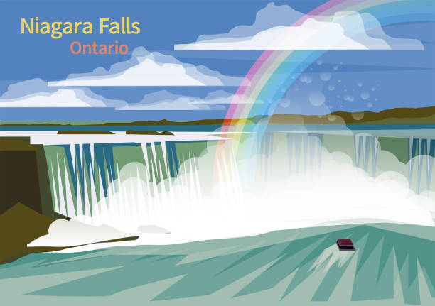 Ilustración de Cataratas Del Niágara Provincia Canadiense De Ontario y más  Vectores Libres de Derechos de Cataratas del Niágara - iStock