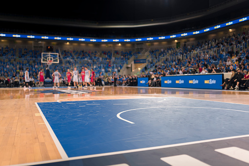 View of basketball court, Arena Stozice, Ljubljana, Slovenia.
