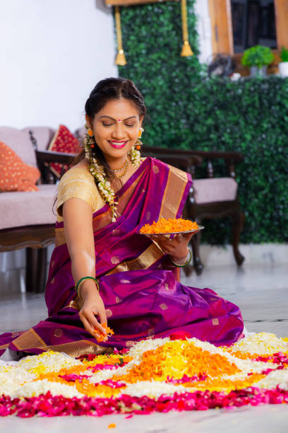South Indian Woman with classic look stock photo South Indian, Traditional, Lifestyle, House, Modern, Indian Culture, south indian lady stock pictures, royalty-free photos & images