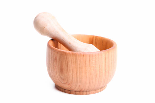 istock Wooden mortar with a pusher 1212894951