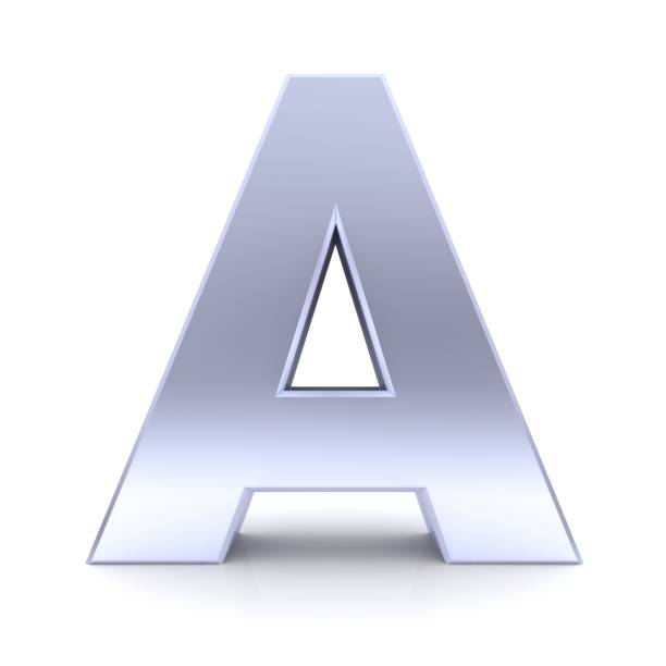 istock letter A silver 3d rendering sign capital letter alphabet icon text symbol 1212898774
