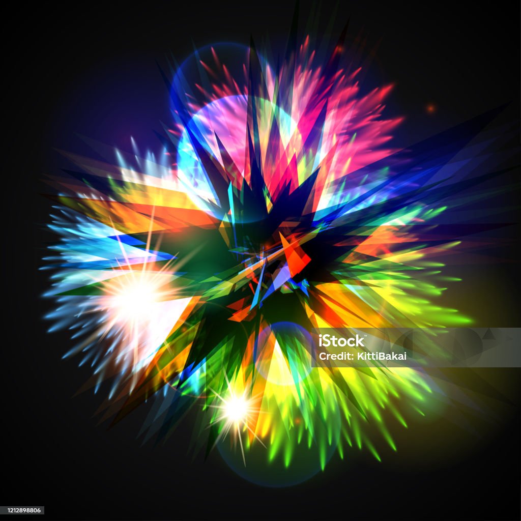 Exploding Flowers Design Colorful Explodes Flowers Vector Illustration Stock Illustration ...