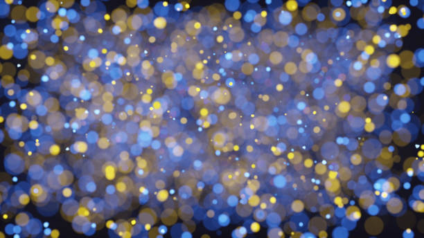 istock Abstract shiny dust particles on purple and blue. 1212898822