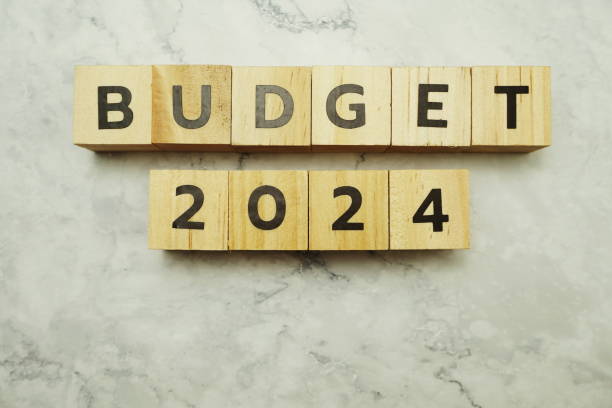 istock Budget 2024 alphabet letters on marble background 1212908973