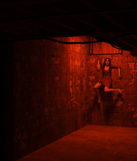 istock Ghost woman in haunted house,3d rendering 1212916260