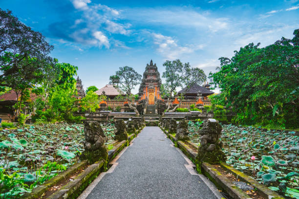istock Path leading to the Saraswati temple in Ubud 1212916986
