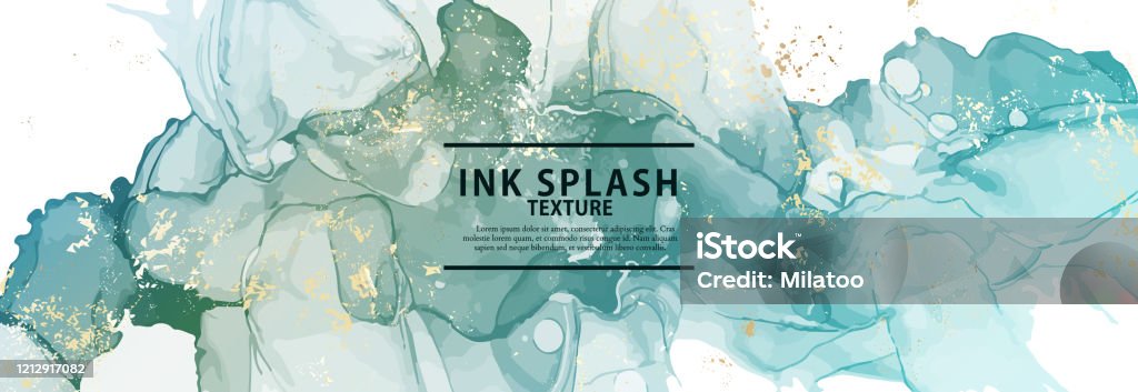 Vector Blue Ink Watercolor Background Wallpaper Image For Free