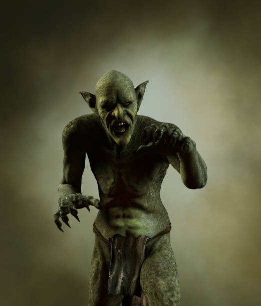 goblin creature folcloristiche fantasy,rendering 3d - vengeful foto e immagini stock