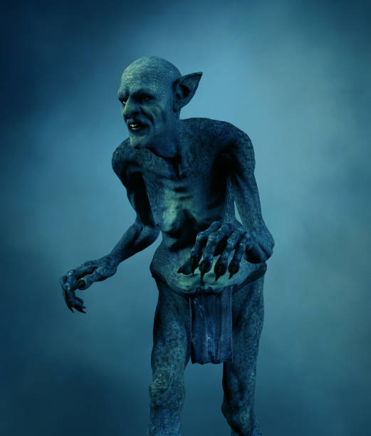 goblin fantasy folklore kreaturen, 3d rendering - goblin stock-fotos und bilder