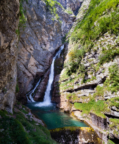 istock View of scenic Savica fall in Slovenia 1212919646