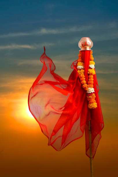 Gudi Padwa Marathi New Year Gudi Padwa Marathi New Year village maharashtra stock pictures, royalty-free photos & images