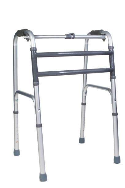 istock Adjustable folding walker for elderly, disabled or injured isolated on white 1212928577