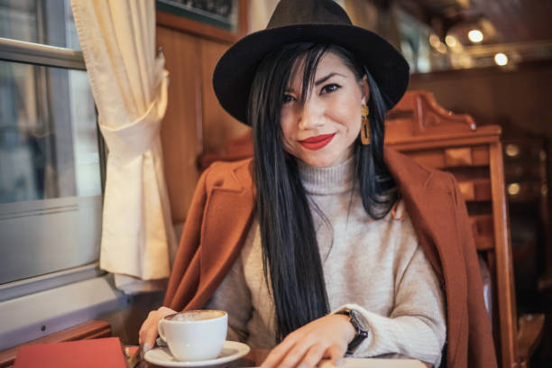 istock Woman on the train 1212930194
