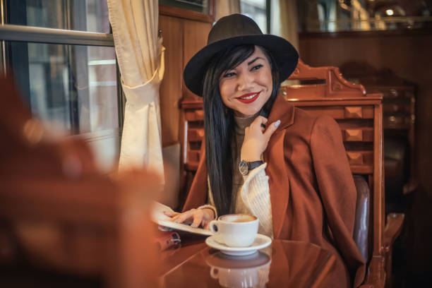 istock Woman on the train 1212930427