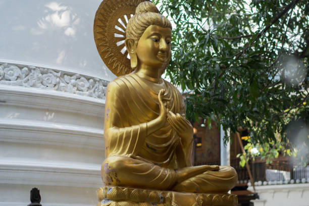 istock Buddha statue in the Gangaramaya temple 1212932209