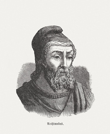 Archimedes of Syracuse (c. 287 BC - 212 BC) - ancient Greek mathematician, physicist, engineer, inventor and astronomer. He is considered one of the greatest mathematician and leading scientists in classical antiquity. Wood engraving, published in 1893.
