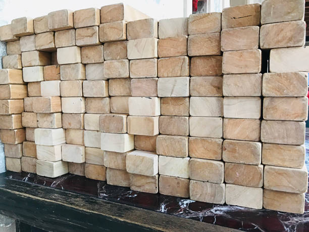 istock Looking surface and pattern of each wooden piece in a wood pile. 1212936554