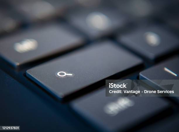 Chromebook Laptop Search Key Magnifying Glass Key Stock Photo - Download Image Now - Computer Keyboard, Close-up, Computer Key