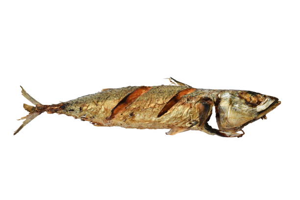 istock deep  fried saba fish or mackerel with soy sauce on white background 1212941917