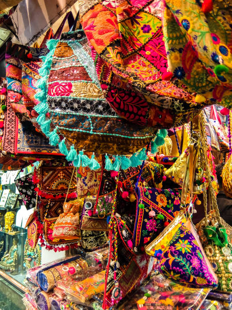 istock Bags on the flea market in Rishikesh 1212951815