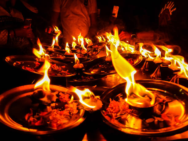 istock Ganga Aarti ceremony in Rishikesh. 1212951850