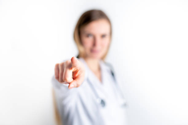 Detail of a doctor handling his stethoscope