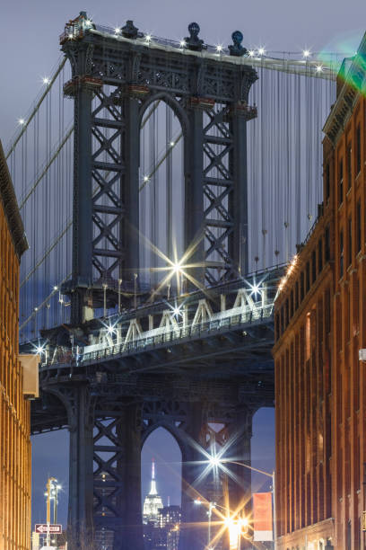 istock Manhattan Bridge at night, view from Dumbo Park 1212980800
