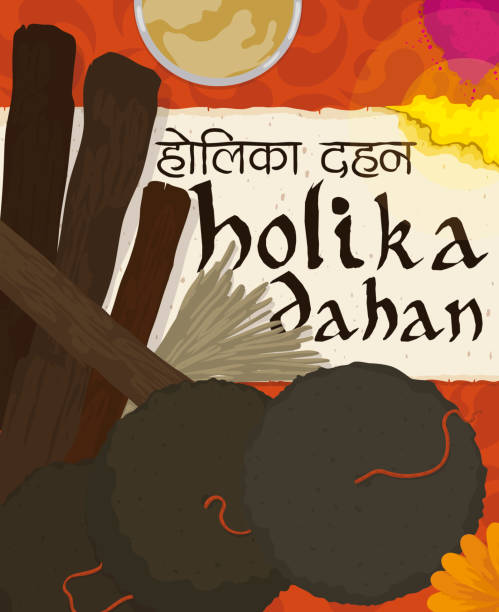 illustrations, cliparts, dessins animés et icônes de éléments rituels pour effectuer l’holika dahan - devotee