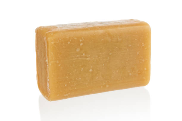 istock Soap bar close up isolated on white background 1212984950