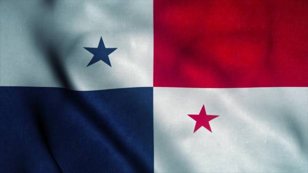 Panama flag waving in the wind. National flag of Panama. Sign of Panama. 3d illustration Panama flag waving in the wind. National flag of Panama. Sign of Panama. 3d illustration. 3d panama flag stock pictures, royalty-free photos & images