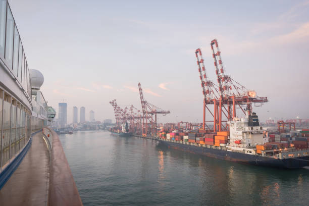 istock Cruise ship transit in Colombo port. 1212992846
