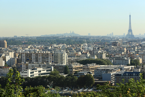 France. Ile-de-France. Haut-de-Seine. Saint-Cloud. 08/25/2016. This colorful view of Paris Saint-Cloud Park.