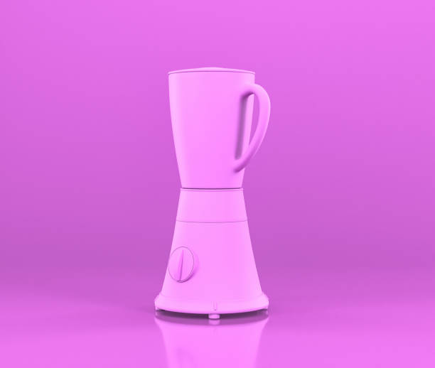 istock Blender, Small kitchen appliances in flat pink color, single monochrome colors, 3d rendering 1212997303
